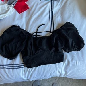 Black crop top